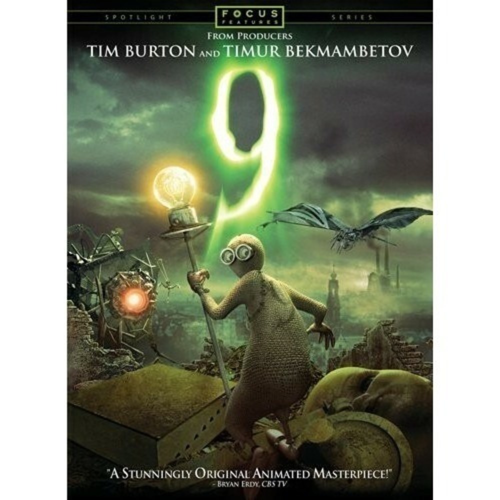 9 (Nine) DVD - Tim Burton & Timur Bekmambetov Animated Movie‎